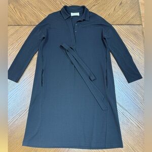 MMLafleur Black Dress with Belt & Pockets